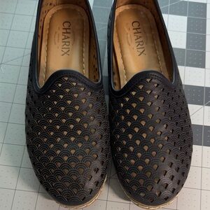 HARI Black Patterned Men's Loafers